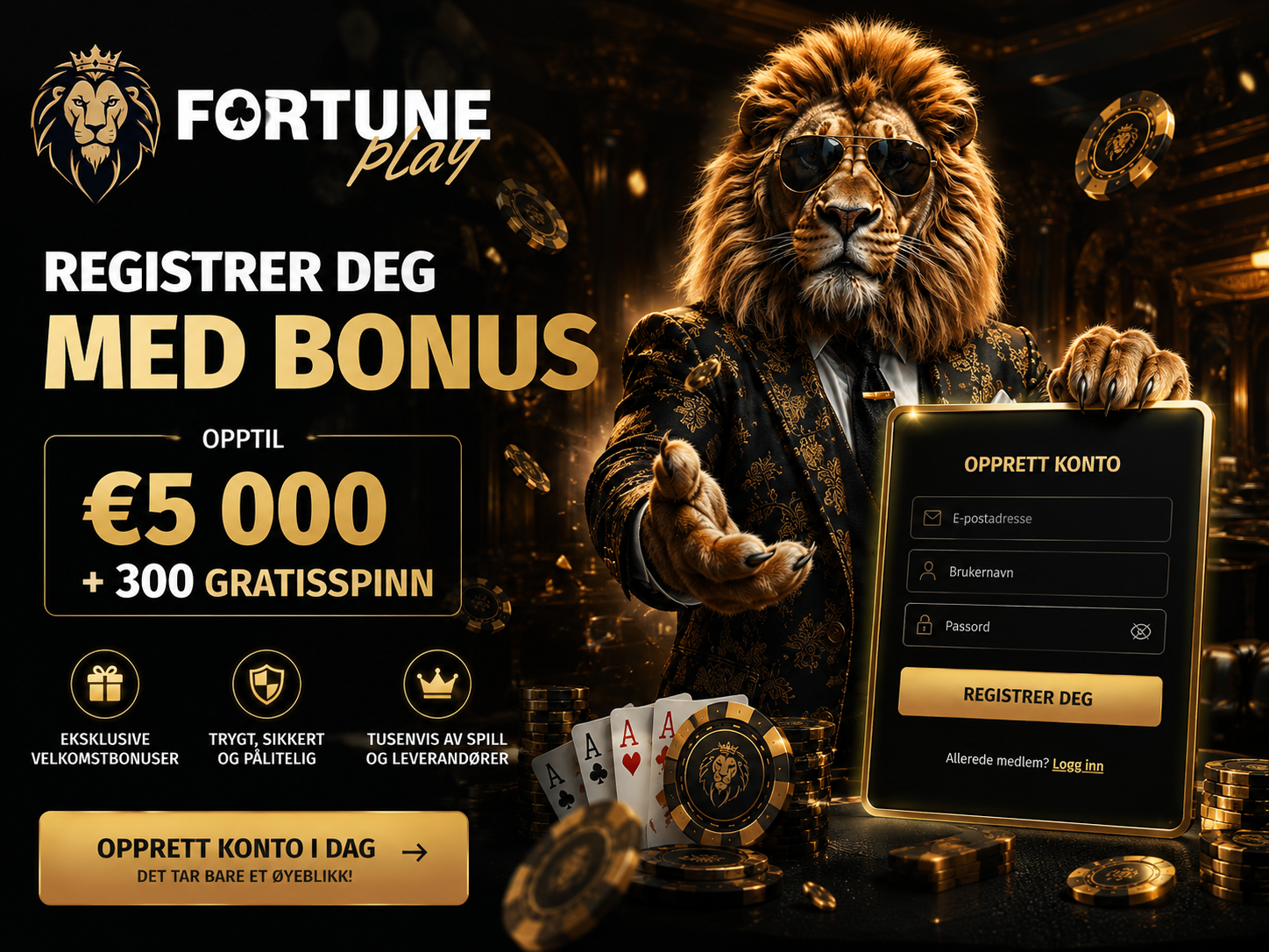 Casinospill hos Fortuneplay
